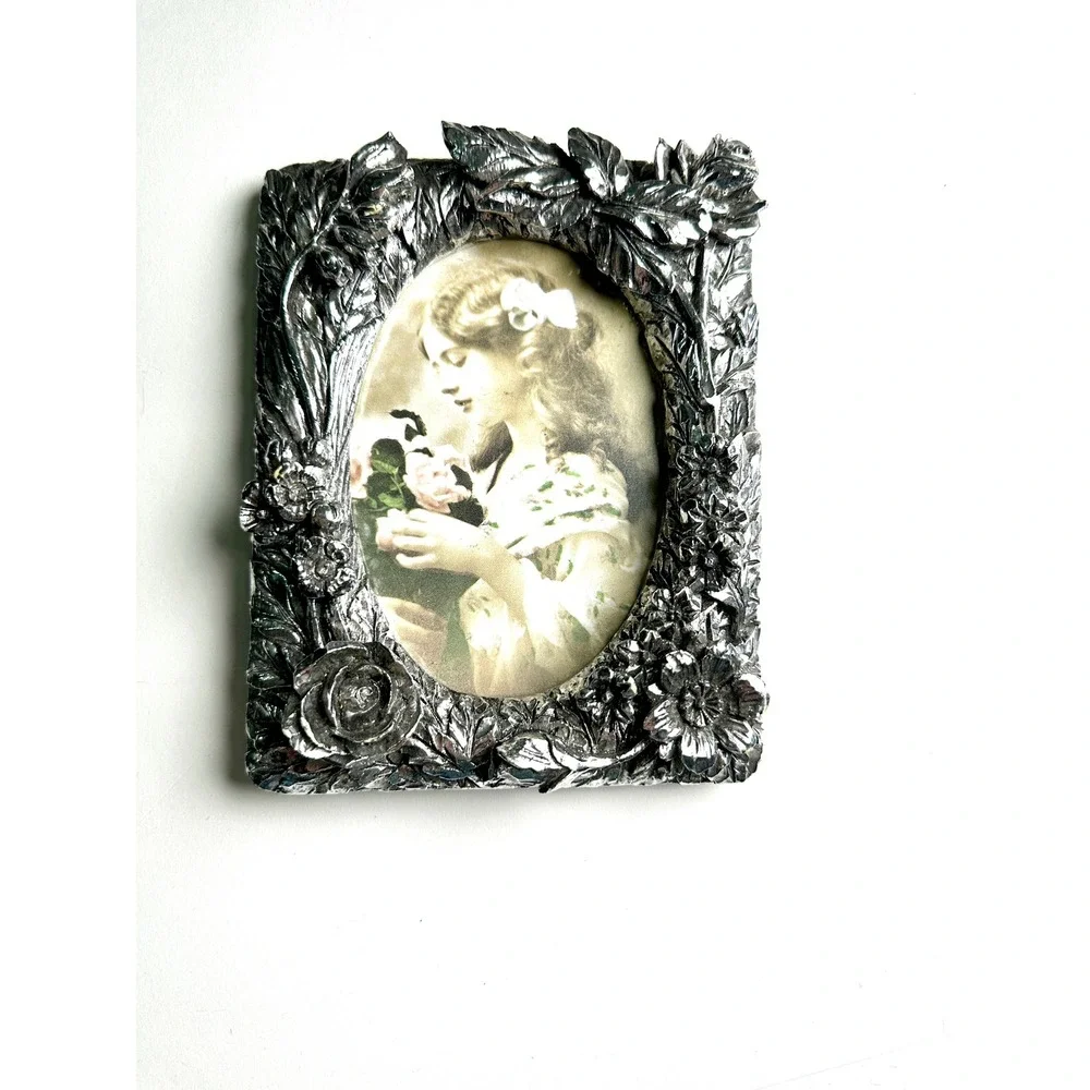 Vintage 1991 Albert E Price Silver Carved Ornate Picture Frame Victorian